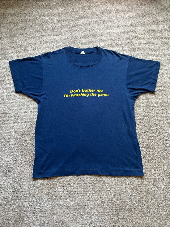 American Vintage Other - VTG 80’s “Don’t Bother Me The Game Is On” Blue Tee